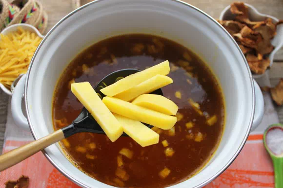 суп с сушеными грибами, картошкой и вермишелью рецепт фото 10